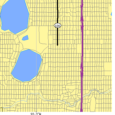 Zip code 55409 close-up map