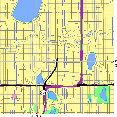 Zip code 55419 close-up map