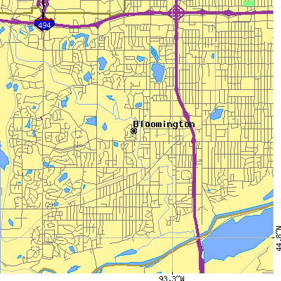 Zip code 55431 close-up map