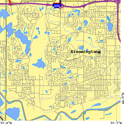 Zip code 55437 close-up map
