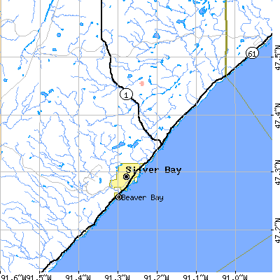 Zip code 55614 close-up map