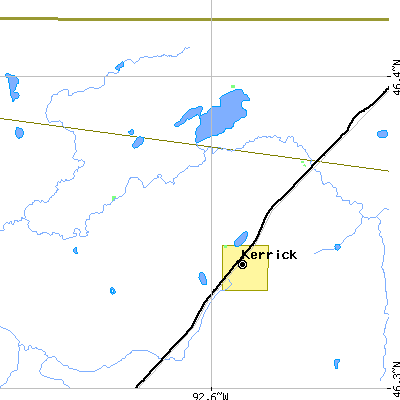 Zip code 55756 close-up map