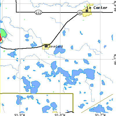 Zip code 56017 close-up map