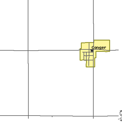Zip code 56020 close-up map