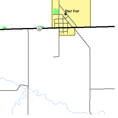 Zip code 56022 close-up map