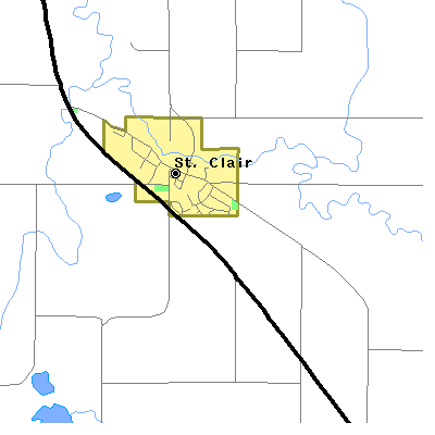 Zip code 56080 close-up map