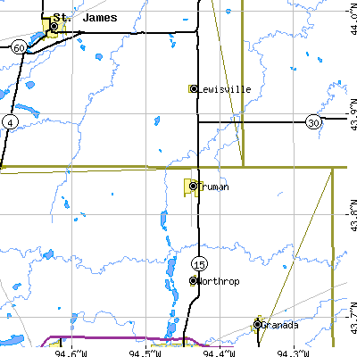 Zip code 56088 close-up map