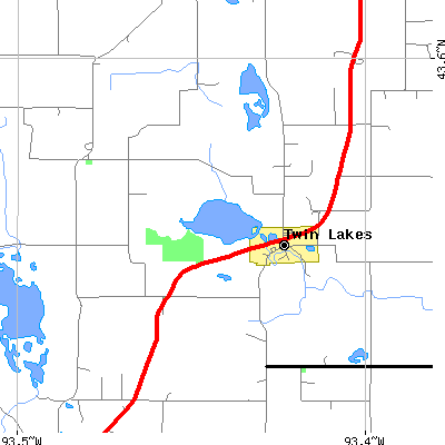 Zip code 56089 close-up map