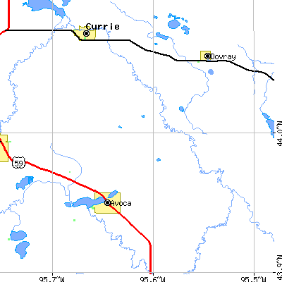 Zip code 56114 close-up map