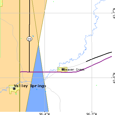 Zip code 56116 close-up map
