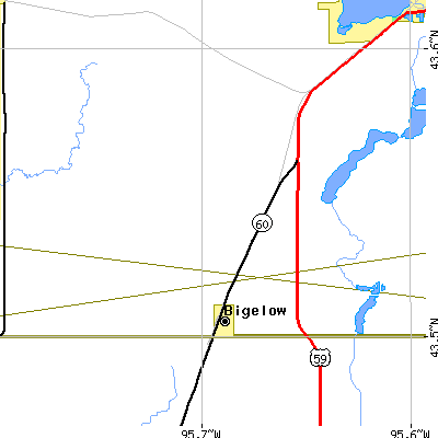 Zip code 56117 close-up map