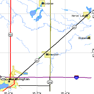 Zip code 56119 close-up map