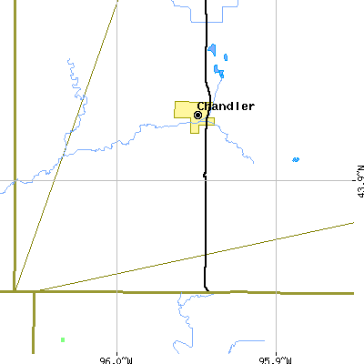 Zip code 56122 close-up map