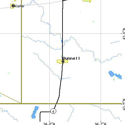 Zip code 56127 close-up map