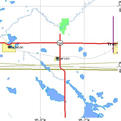 Zip code 56132 close-up map