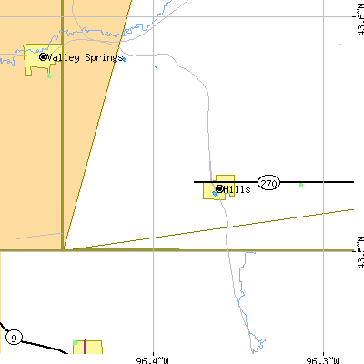 Zip code 56138 close-up map