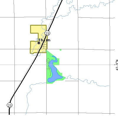Zip code 56140 close-up map