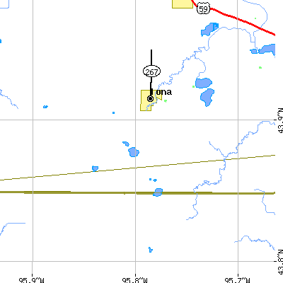 Zip code 56141 close-up map