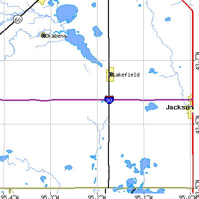 Zip code 56150 close-up map