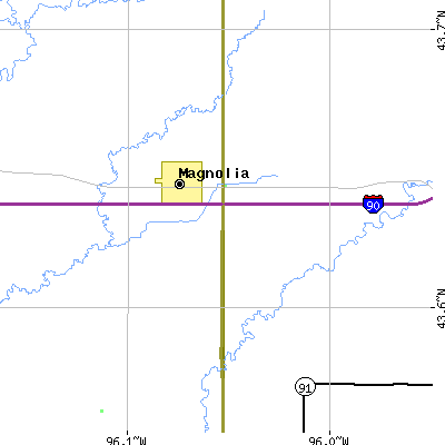 Zip code 56158 close-up map