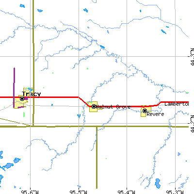 Zip code 56180 close-up map