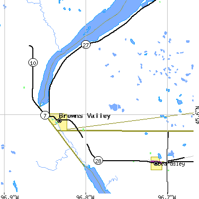 Zip code 56219 close-up map