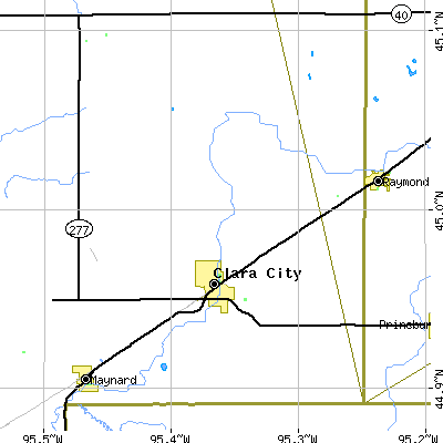 Zip code 56222 close-up map