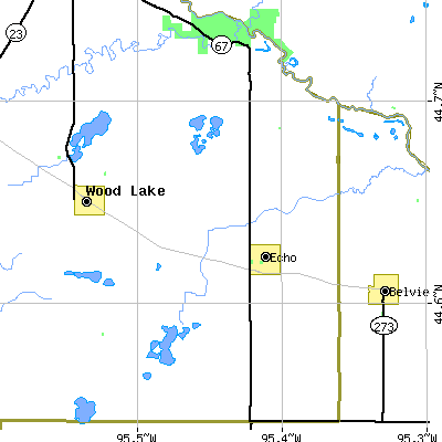 Zip code 56237 close-up map