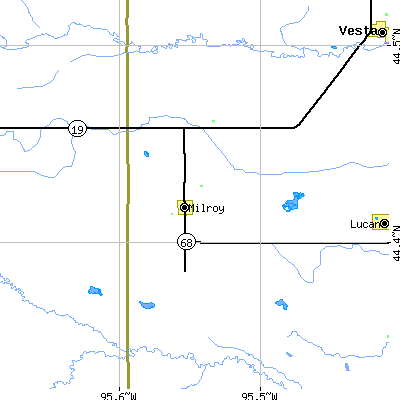 Zip code 56263 close-up map