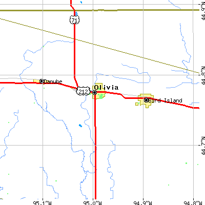 Zip code 56277 close-up map