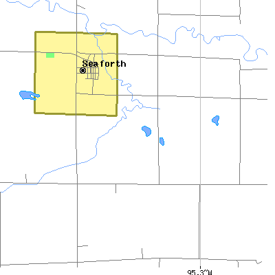 Zip code 56287 close-up map