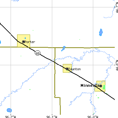 Zip code 56291 close-up map