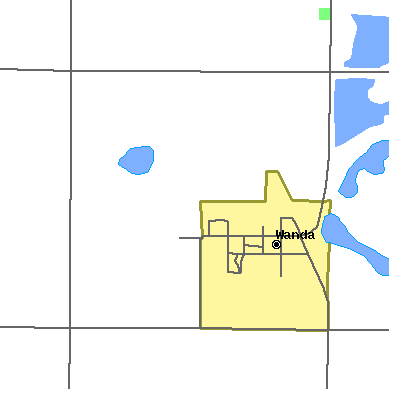 Zip code 56294 close-up map