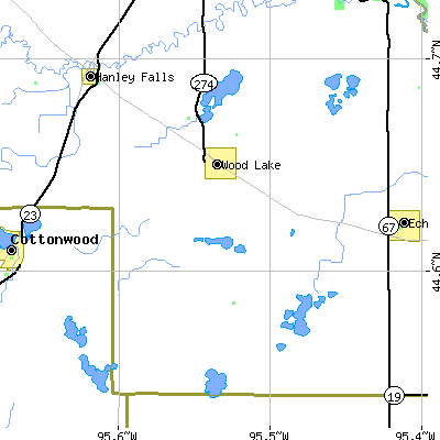 Zip code 56297 close-up map