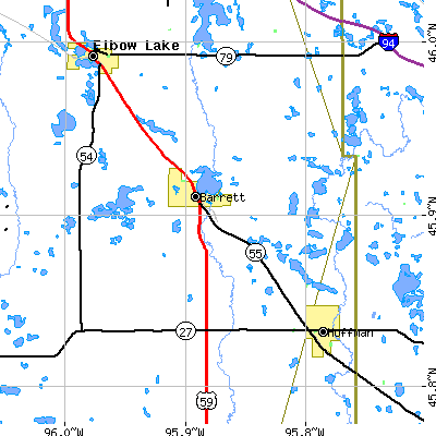 Zip code 56311 close-up map