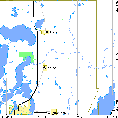 Zip code 56319 close-up map