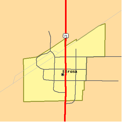 Zip code 56325 close-up map