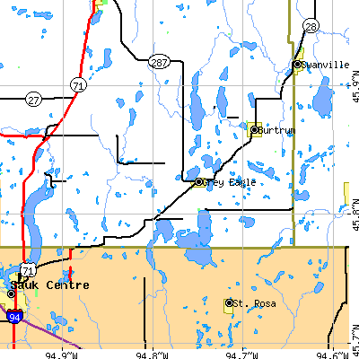 Zip code 56336 close-up map