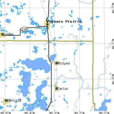 Zip code 56354 close-up map