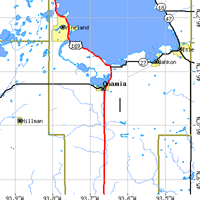 Zip code 56359 close-up map