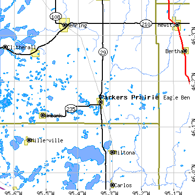 Zip code 56361 close-up map