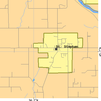 Zip code 56375 close-up map