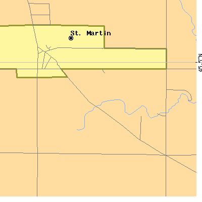 Zip code 56376 close-up map