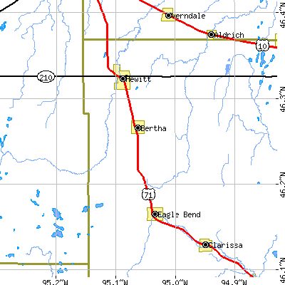 Zip code 56437 close-up map