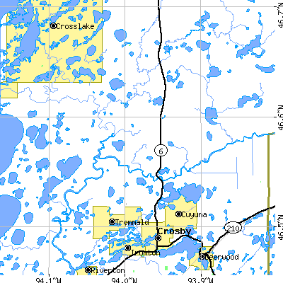 Zip code 56441 close-up map