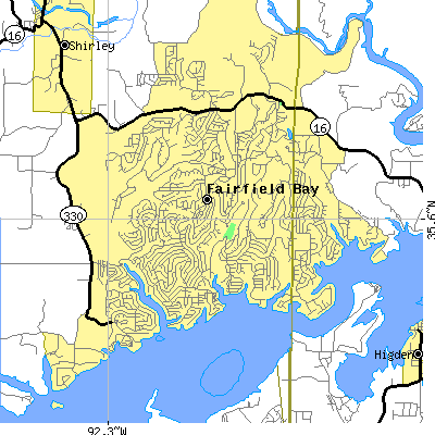 Zip code 72088 close-up map