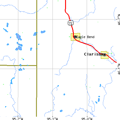 Zip code 56446 close-up map