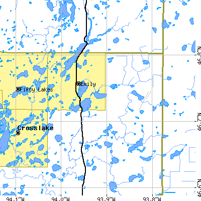 Zip code 56447 close-up map