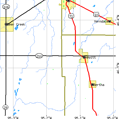 Zip code 56453 close-up map