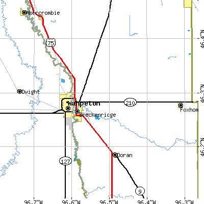 Zip code 56520 close-up map